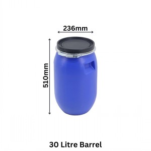 Open Top Plastic Barrel & Lid Size 1 (30 Litre)